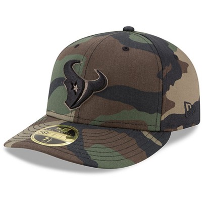 Men's Houston Texans New Era Woodland Camo Low Profile 59FIFTY Fitted Hat 2533970